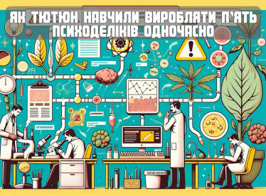 Як тютюн навчили виробляти пʼять психоделіків одночасно