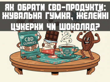 Як обрати CBD-продукти: жувальна гумка, желейні цукерки чи шоколад?