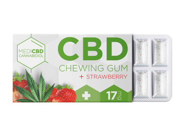 CBD Жуйки MediCBD зі смаком Полуниці (12шт)