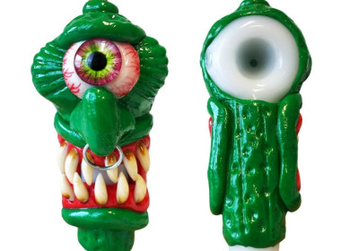 Скляна трубка Exhausted Pickle Monster Edition (15cm)