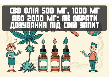CBD олія 500 мг, 1000 мг або 2000 мг: як обрати дозування під свій запит