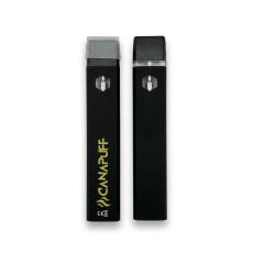 Stylo vape jetable vide Canapuff 1ml (noir avec logo)