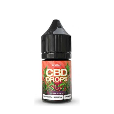 CBD Drops 300 mg Strawberry+Banana