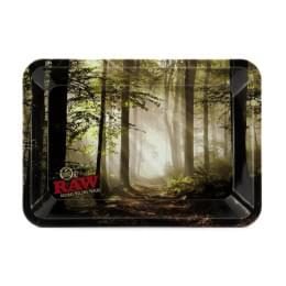 Raw metal rolling tray forest mini