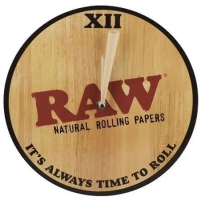 Raw wooden wall clock