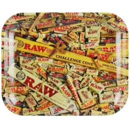 Raw metal rolling tray mix