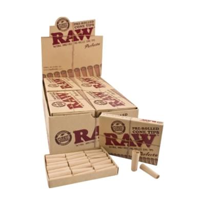 Raw prerolled cone tips perfect