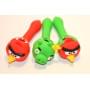 Silicone pipe angry bird red