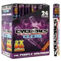 Cyclones cones clear purple 