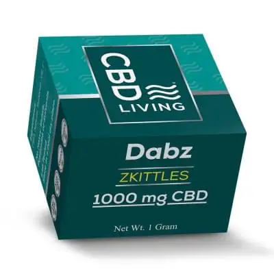CBD Dabz/Wosk/Shatter/Wax 1000mg CBD Living (Zkittles) 1g