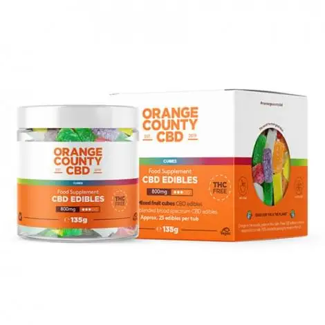 Желейные конфеты кубики Orange County CBD 800мг (25шт)