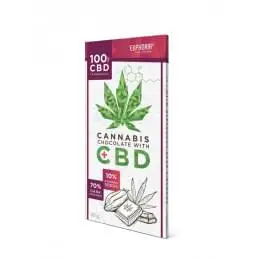 Шоколад темный Euphoria CBD 100мг и семенами конопли (80г)