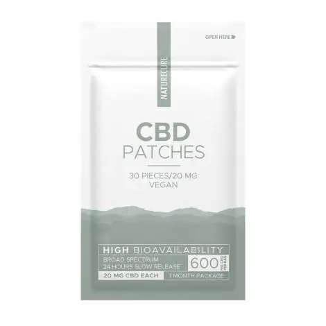 CBD Пластырь Nature Cure 600 мг, 30 шт