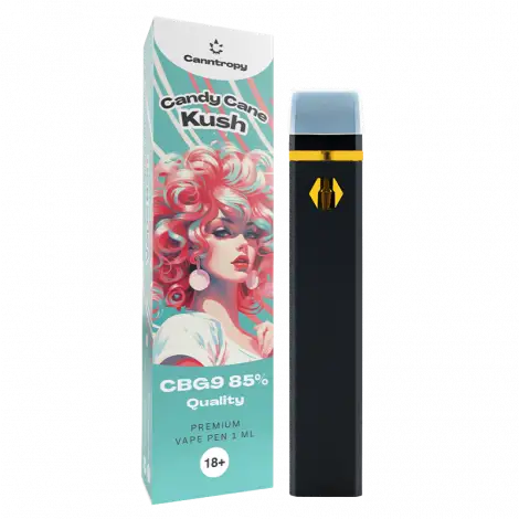 CBG9 Disposable Vape Pen Canntropy Candy Cane Kush (85%) quality, 1ml