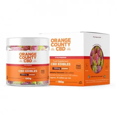 Желейные конфеты клубнички Orange County CBD 1200мг (20шт)