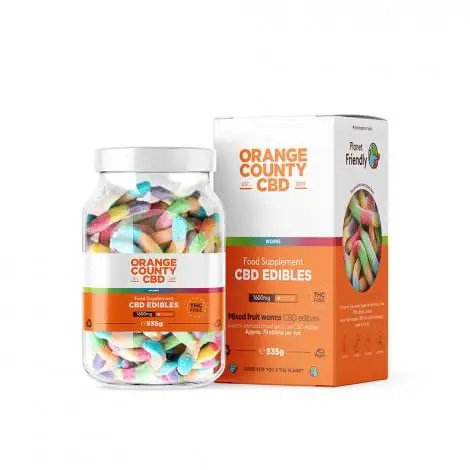 Желейные конфеты червячки Orange County CBD 1600мг (70шт)