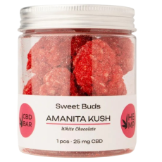Цукерки CBD Amanita Kush у білому шоколаді (КБД 250мг, мухомор 5г) 10шт