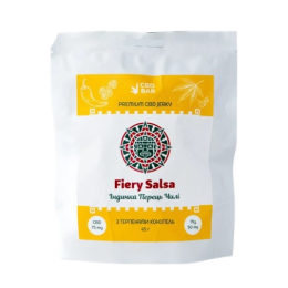 CBD Джерки Fiery Salsa з індички (КБД 75мг, Магній 50мг) 45г