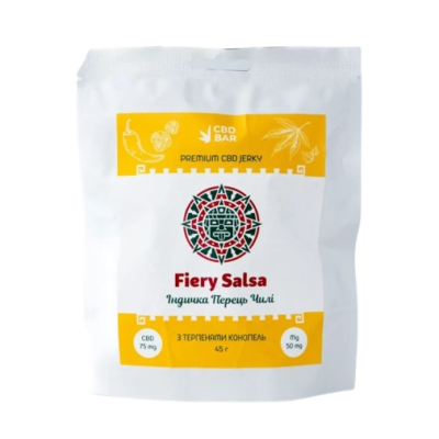 Jerky au CBD, salsa épicée à la dinde (CBD 75 mg, magnésium 50 mg) 45 g