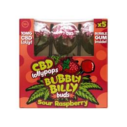 CBD Lollipop Bubbly Billy Buds - Sour Raspberry 10mg (5pcs)