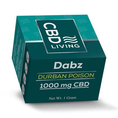 CBD Dabz / Wax / Shatter / Wax 1000mg CBD Living (Durban Poison) 1g