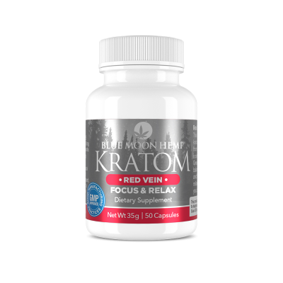 Kratom Red Vein Kratom 50pcs (Blue Moon Hemp Capsules)