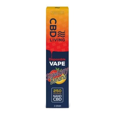 CBD Living Vape Pen Strawberry Banana - 250mg