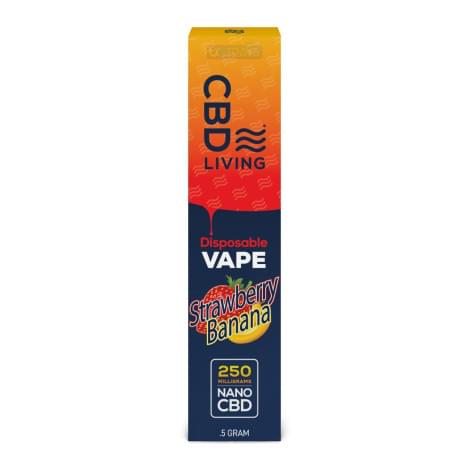 CBD Living Vape Pen Strawberry Banana - 250mg