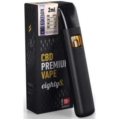 CBD Vape Pen Eighty8 Premium - Blueberry (Distillate|2ml)