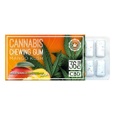 CBD Жуйки HaZe Cannabis Chewing Gum Mango - 36mg (12шт)