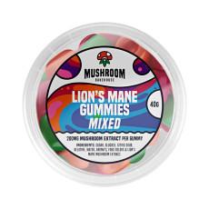 Gummies à la crinière de lion – Mélange de champignons pour l'endurance cognitive et la clarté d'esprit (fruits mélangés)