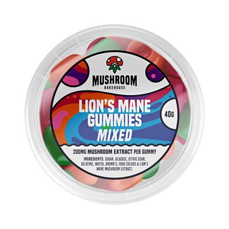 Gummies à la crinière de lion – Mélange de champignons pour l'endurance cognitive et la clarté d'esprit (fruits mélangés)