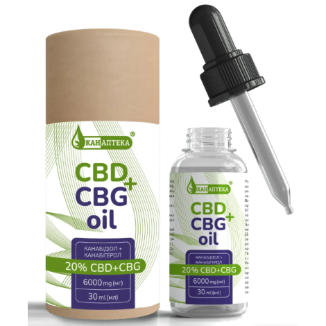 Олія CBD+СBG 20% (6000мг КБД+КБГ) 30мл