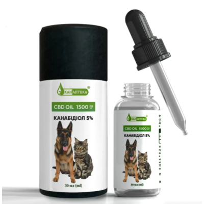 Aceite de CBD al 5% para animales (1500 mg de CBD) 30 ml