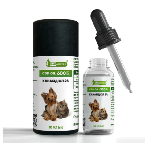 Aceite de CBD al 2% para animales (600 mg de CBD) 30 ml