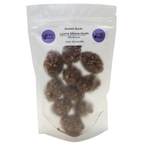 Цукерки CBD Buds Lions Mane Kush (КБД 250мг, Їжовик Гребінчастий 5г) ZIP-Pack 10шт
