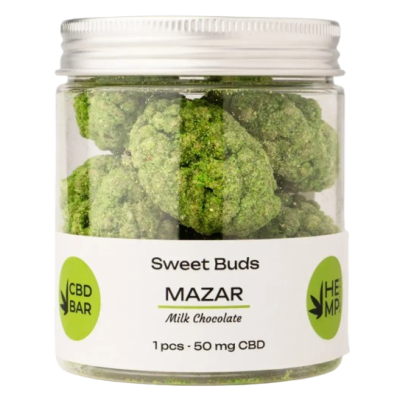 Цукерки CBD Buds MAZAR із молочного шоколаду (КБД 500мг) 10шт