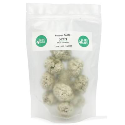 Цукерки CBD Buds Dzen із білого шоколаду (КБД 1000мг) ZIP-Pack 10шт
