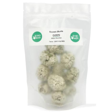 Цукерки CBD Buds Dzen із білого шоколаду (КБД 1000мг) ZIP-Pack 10шт
