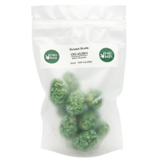 Цукерки CBD Buds OG KUSH із білого шоколаду (КБД 1000мг) ZIP-Pack 10шт