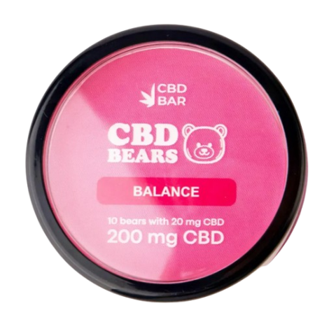 Bonbons gélifiés au CBD, saveur fraise (CBD 200 mg), 10 pièces