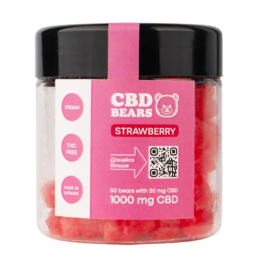 Желейні ведмедики CBD зі смаком полуниці (КБД 1000мг) 50шт