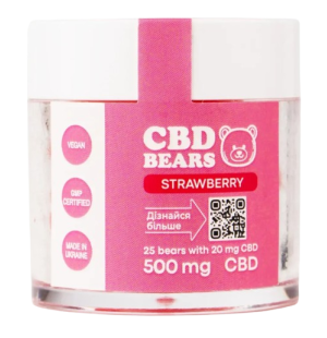 Желейные мишки CBD со вкусом клубники (КБД 500мг) 25шт