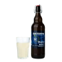 Bebida probiótica Bacterium con sabor a manzana 1l en vaso