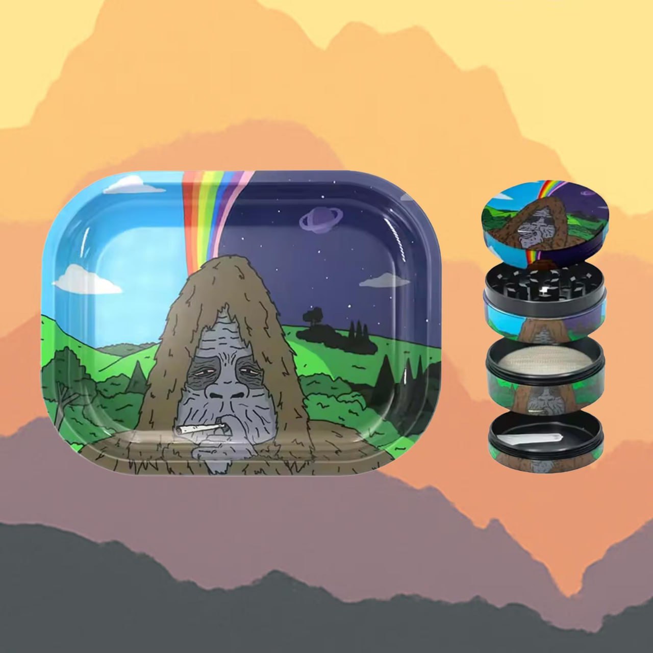 Набір Gorilla Metal Grinder з підносом для скручування фото 2