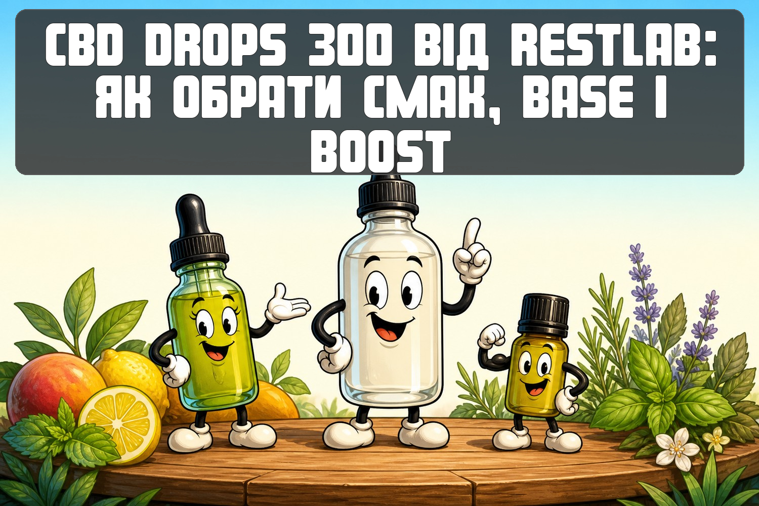 Gotas de CBD 300 de Restlab: cómo elegir el sabor, la base y el potenciador.