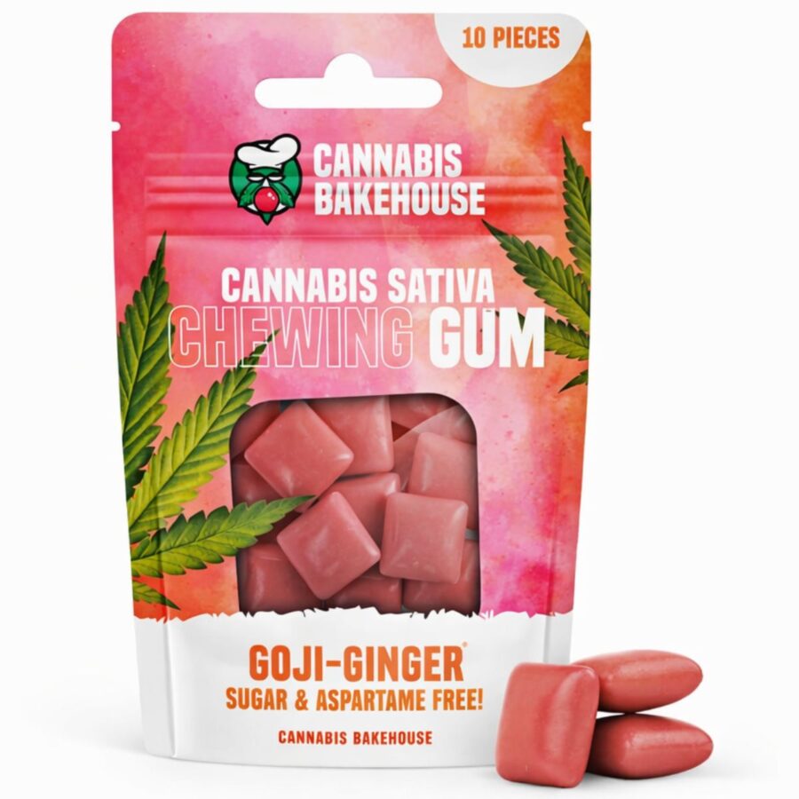 Жвачки Cannabis Bakehouse Sativa Chewing Gum со вкусом Имбирь-Годжи (10шт) фото 3